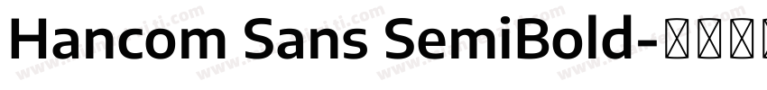 Hancom Sans SemiBold字体转换